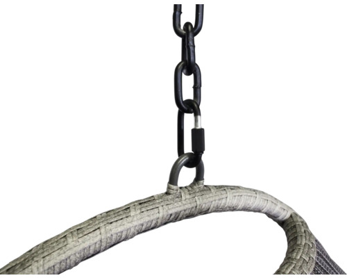 Hangstoel SenS-Line tuinmeubel 103 x 103 x 190 cm polyrotan grijs antraciet