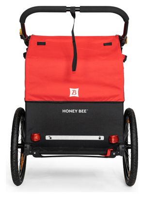 Remorque Enfant Burley Honey Bee Biplace Rouge