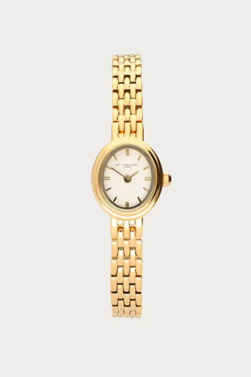 Minimalistische ovalen horloge