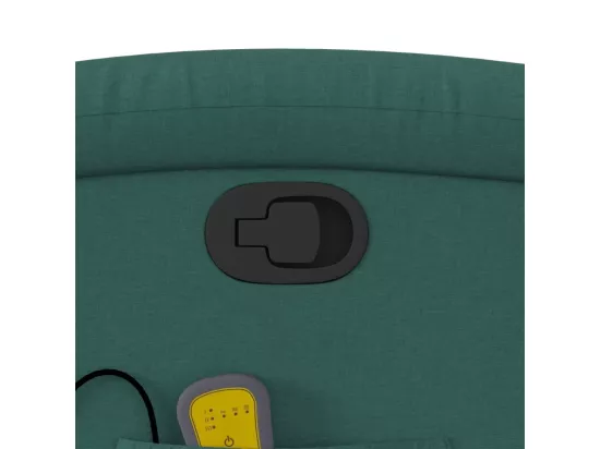 Fauteuil massant inclinable Vert foncé Tissu