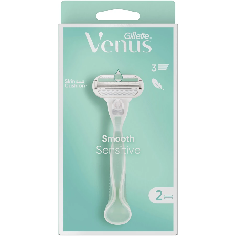 Gillette® Venus Rasierapparat Smooth Sensitive mit 2 Klingen