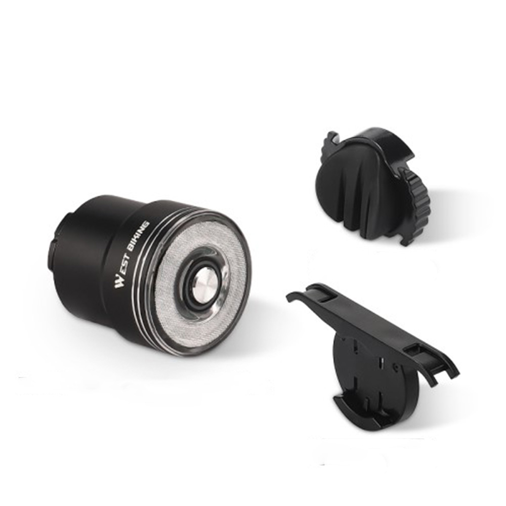 Wiederaufladbares USB Fahrrad Rücklicht Intelligentes COB LED Bremslicht Warnlicht IP65 - Weiss