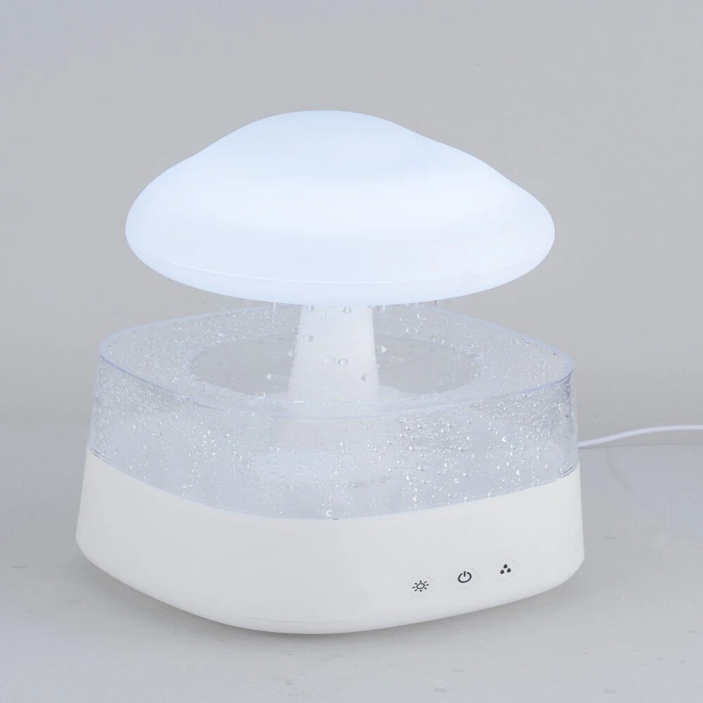 Humidificateur arbre à nuage lumineux 7 couleurs brume et pluie Ø17xH26,5cm