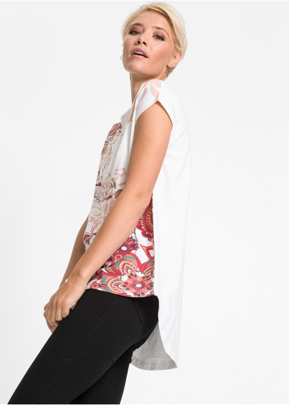 T-shirt à imprimé paisley