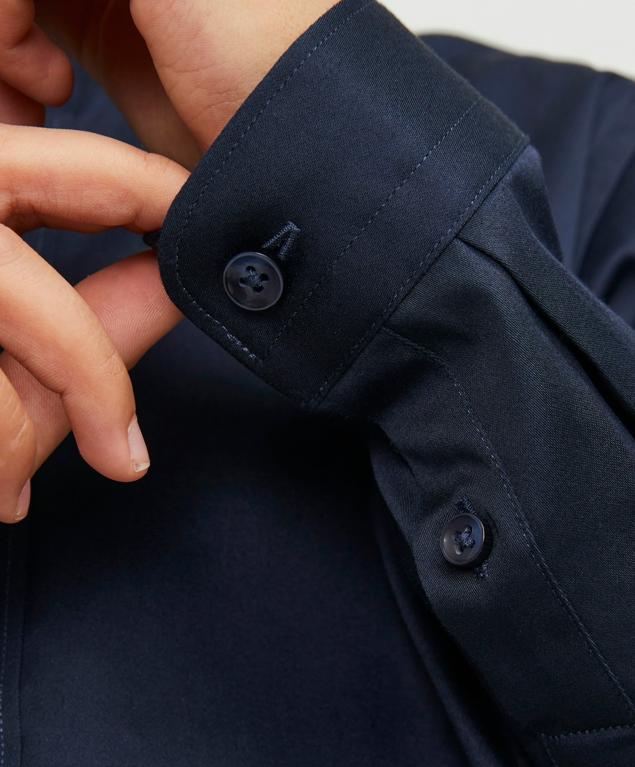 Jack & Jones Jongens overhemd lange mouw blauw