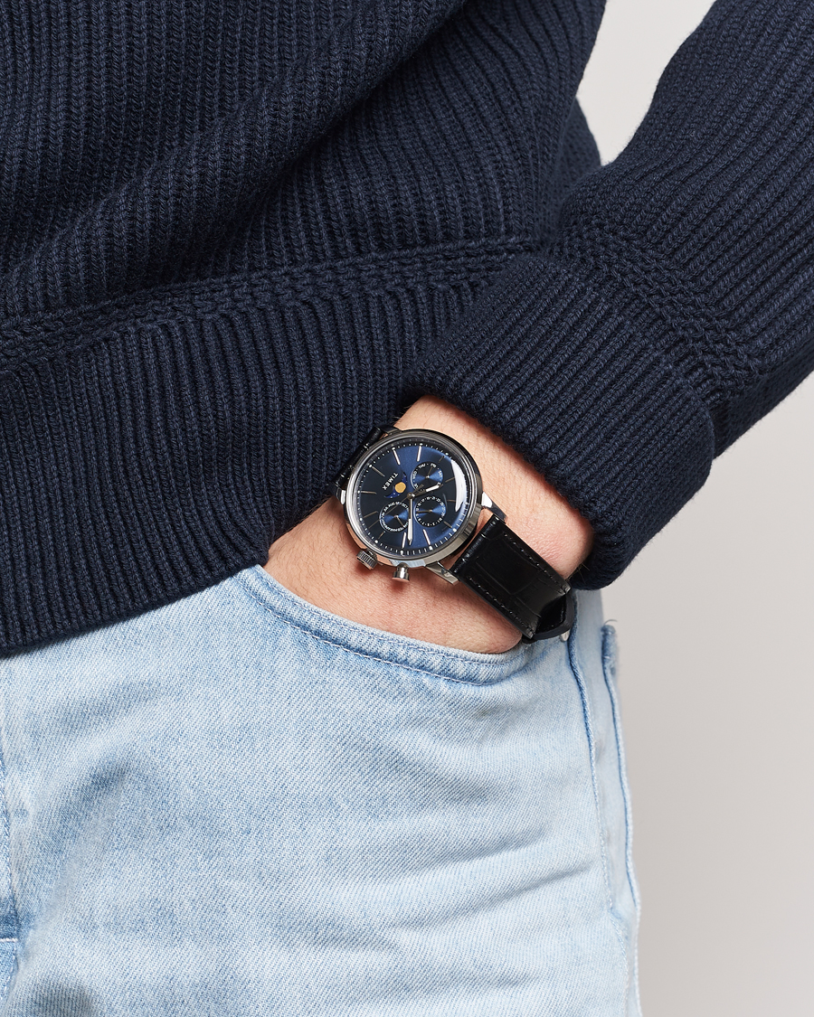 Timex Marlin Moon Phase Quartz 40mm Blue Dial