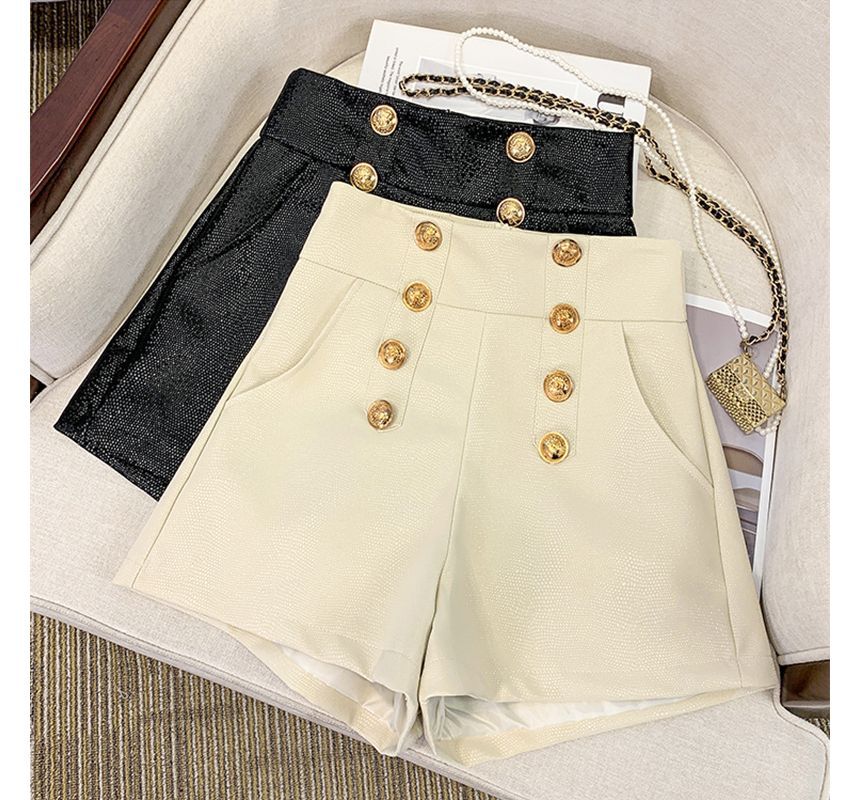 Everose - Hoge taille effen shorts met wijde pijpen