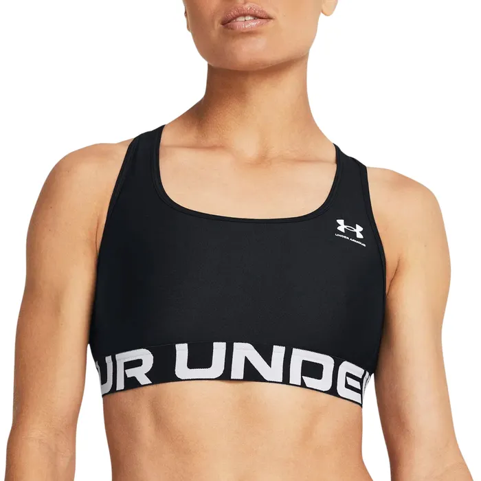 Under Armour HeatGear Mid Branded Sportbeha Dames