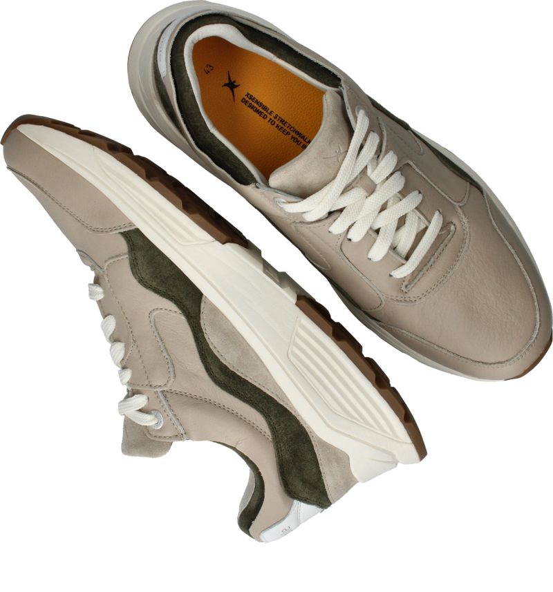 Xsensible Golden Gate Stretchwalker Sneakers Taupe Heren