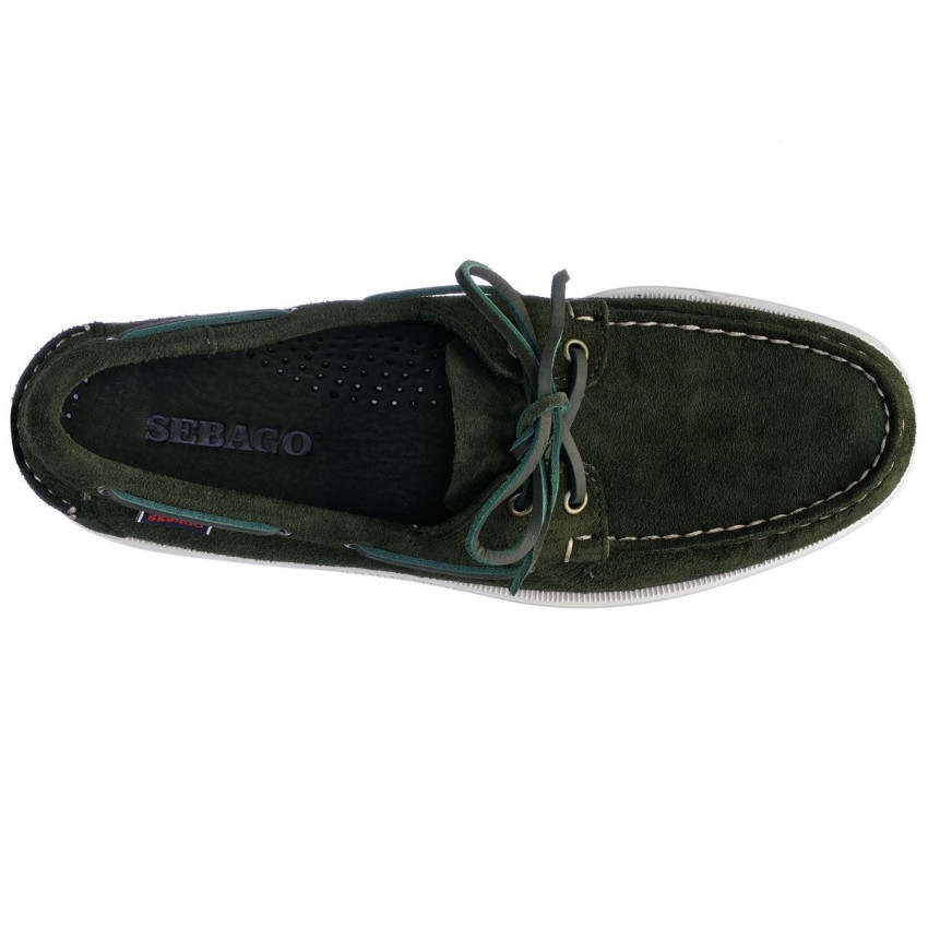 DOCKSIDES PORTLAND FLESH OUT Green Dk Depths-Chaussures bateau pour homme en suede Portland