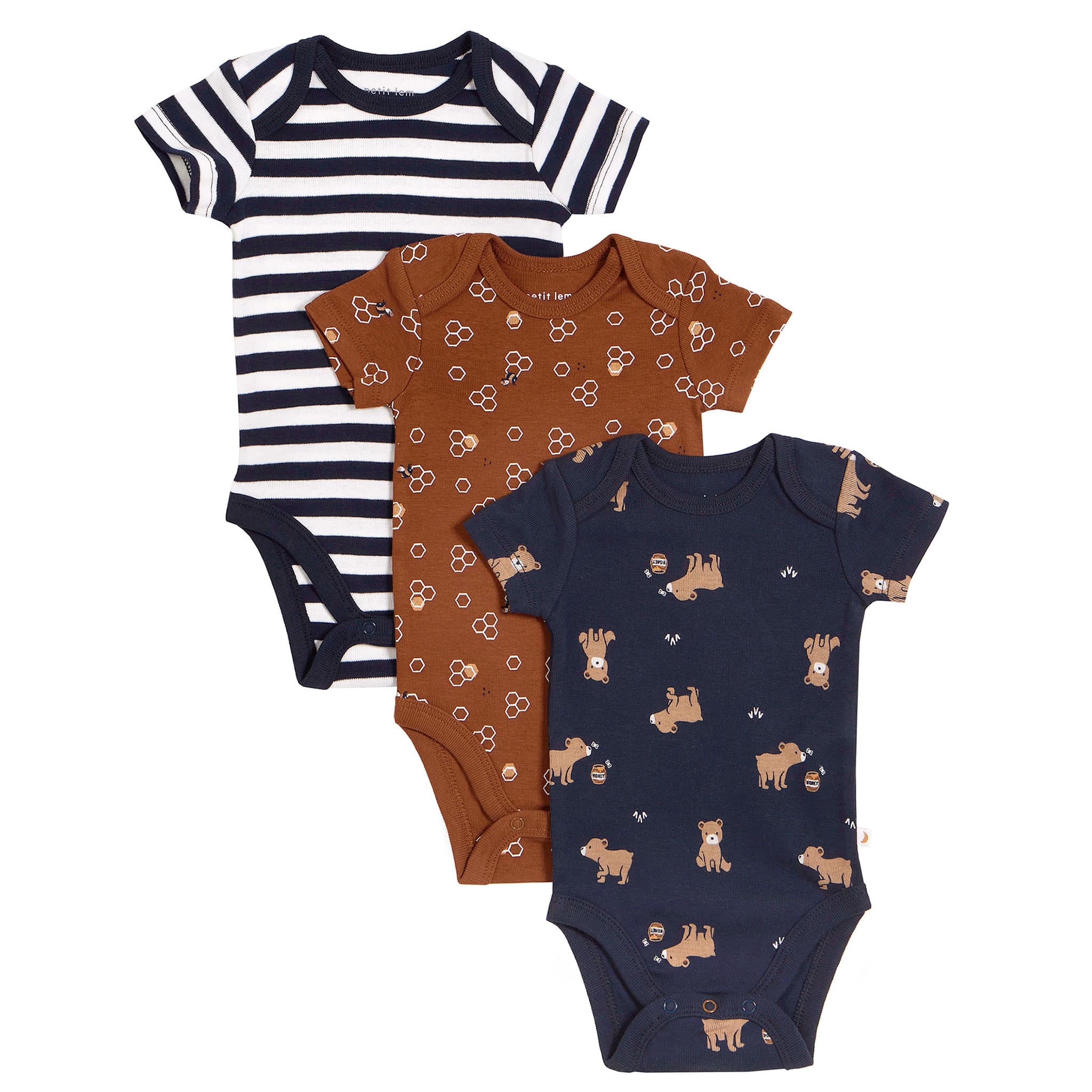 Petit Lem Ensemble de 3 Cache-Couches Ours 0-9mois