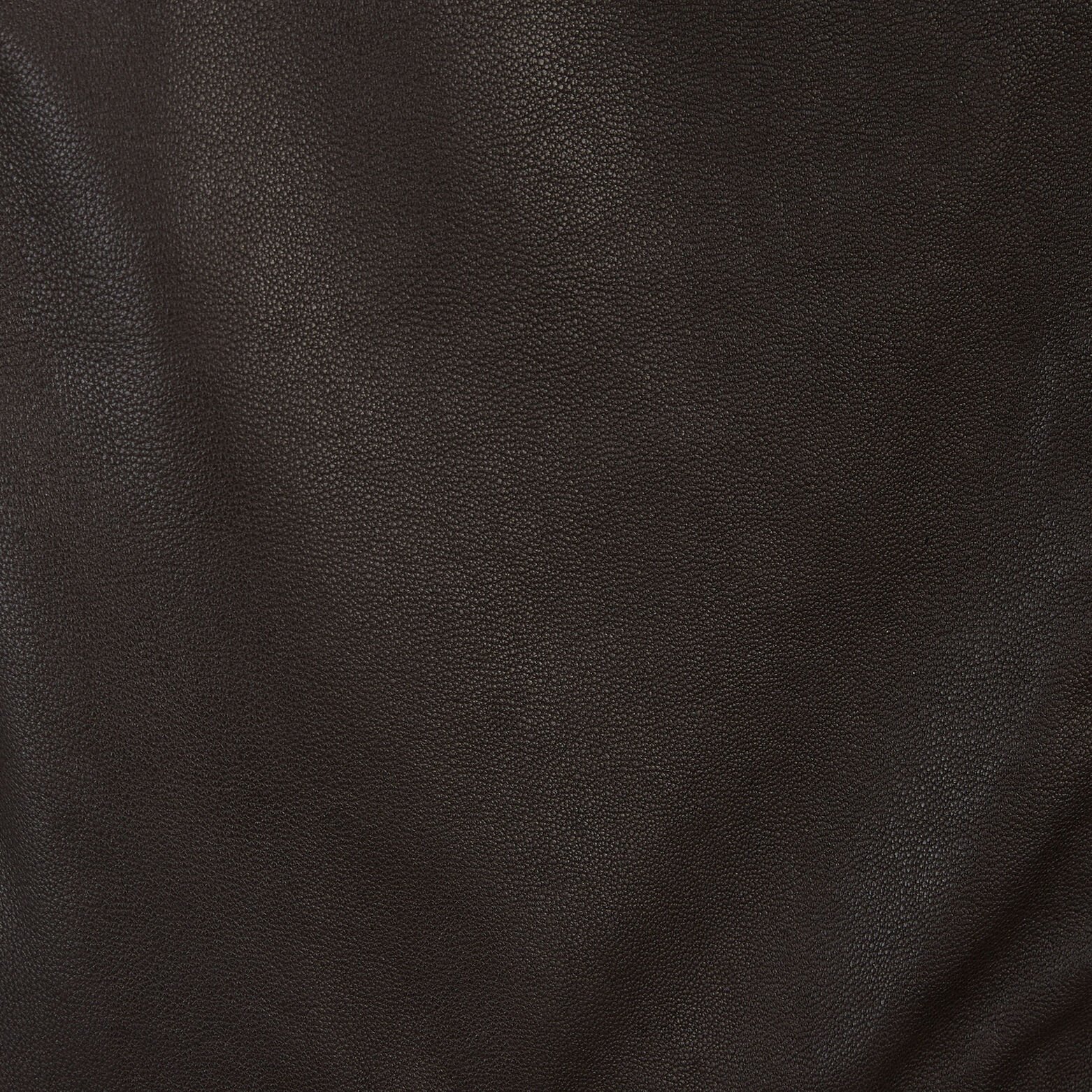 Blouson en cuir col moutonné amovible Marron