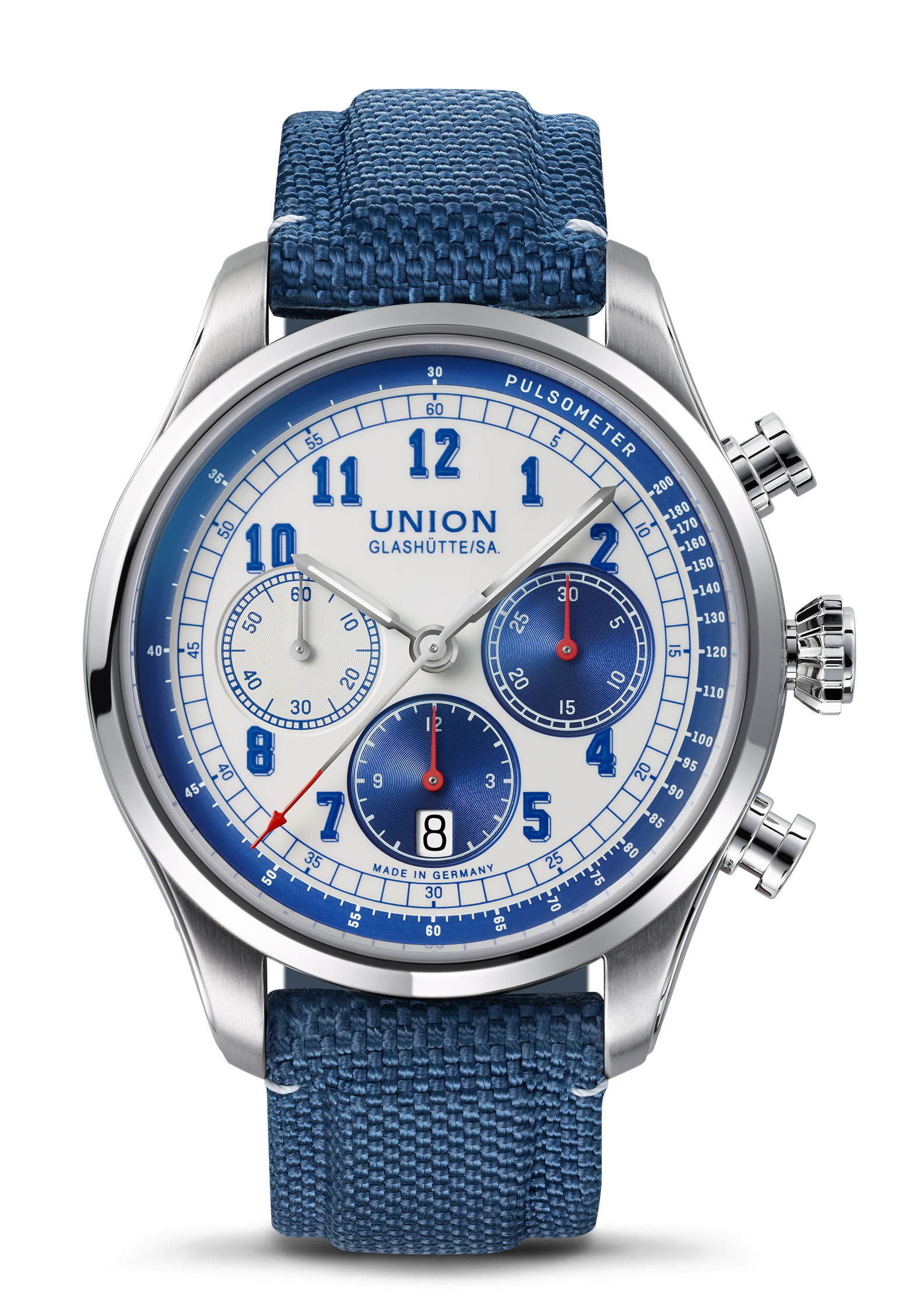 Union Glashütte SA. Belisar Chronograph Blau