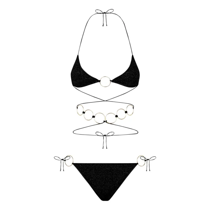 Oseree Maillot 2 Pièces Lumière Ring Lace | Noir