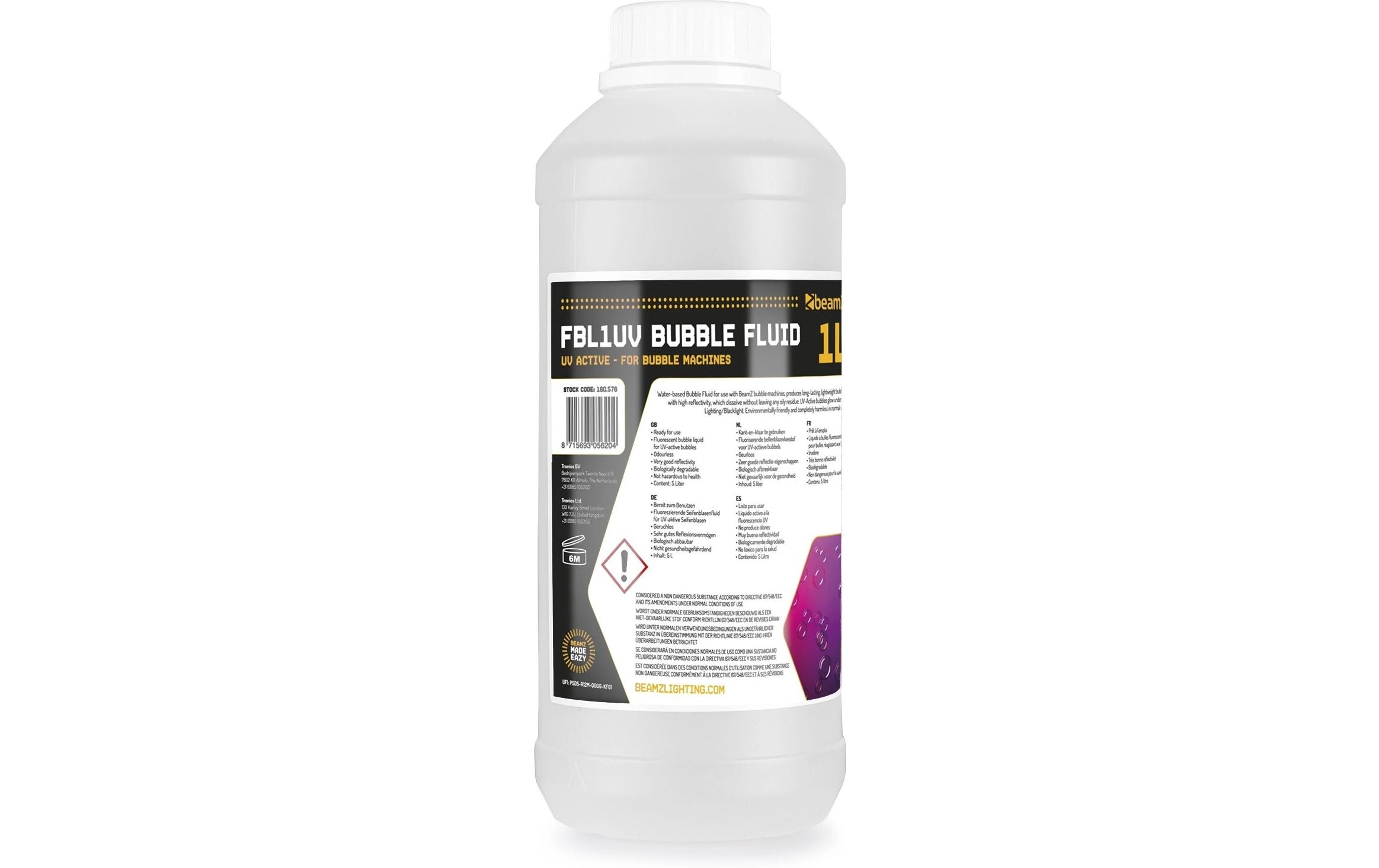 Seifenfluid UV 1 lUV-aktives Fluid für Seifenblasen-Maschinen