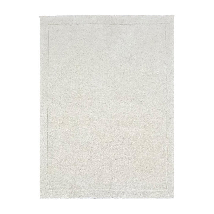 Wollen vloerkleed - Isara Border Wit