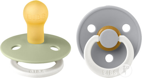Bibs Colour Sucettes 0-6 Mois Taille 1 Sage Glow + Cloud Glow 2 Pièces