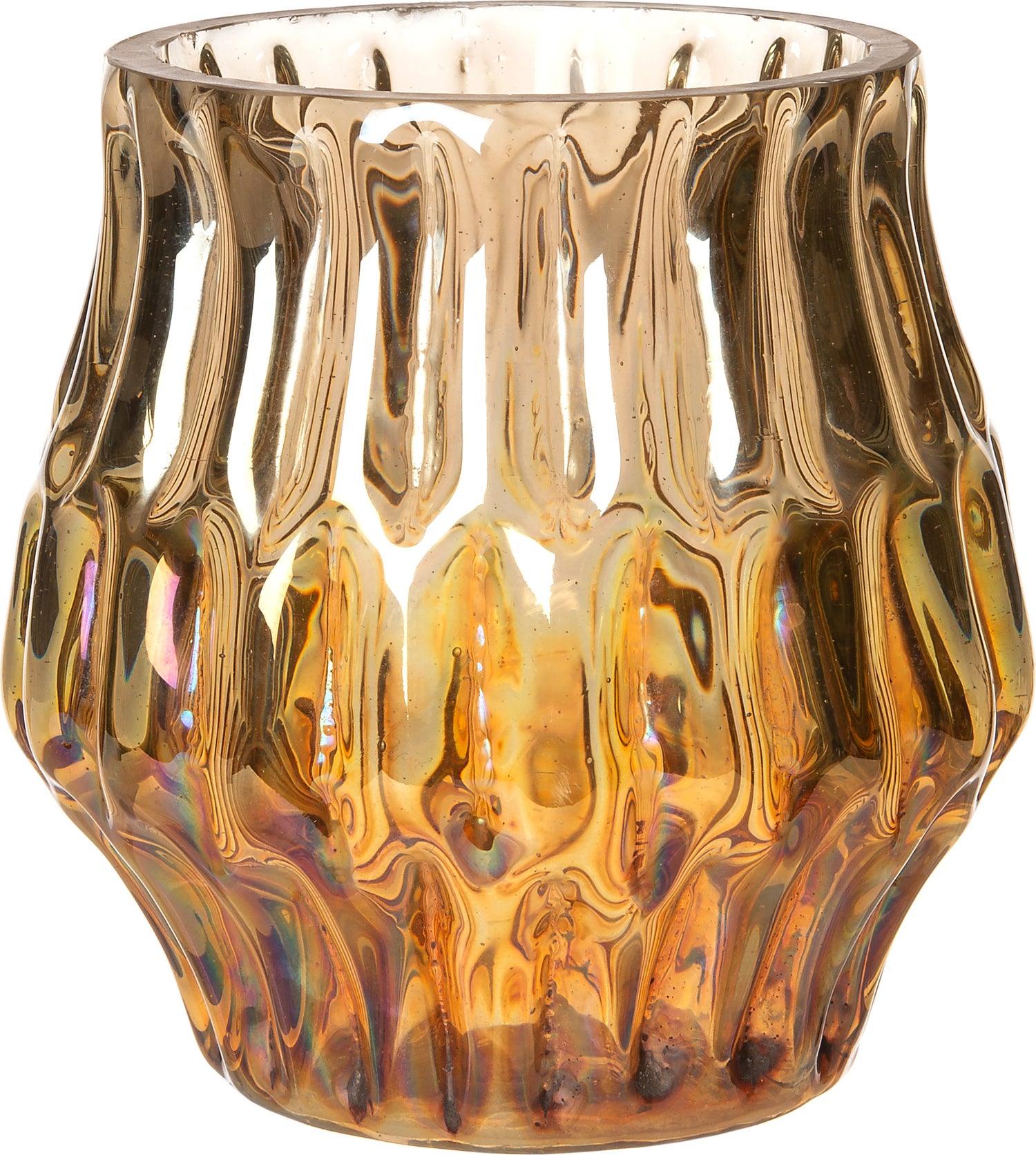 Intratuin waxinelichthouder Maas oranje D 10 H 12 cm