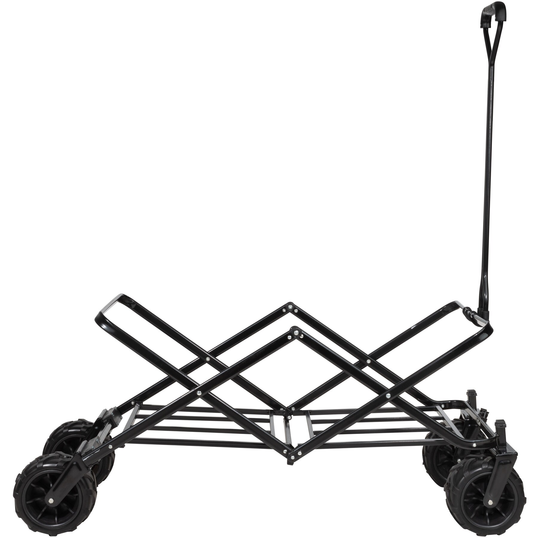 tectake® Bollerwagen, faltbar, abnehmbarer Stoffeinsatz mit 2 Netztaschen, inklusive Tragetasche, Belastbarkeit 80 kg