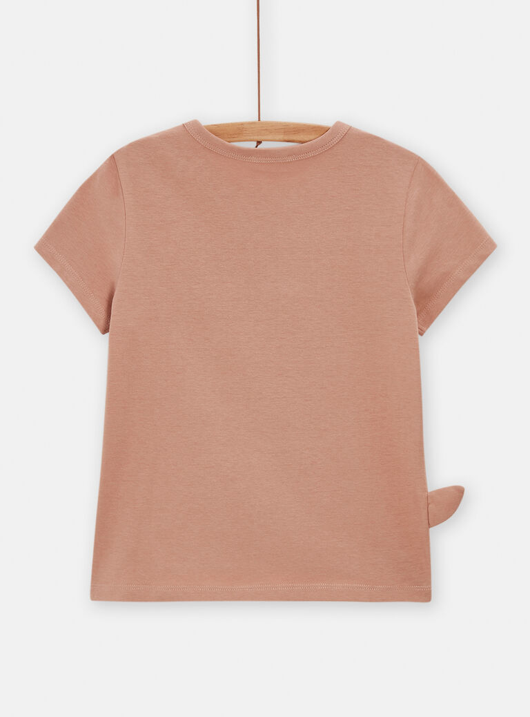 T-shirt rosé animation lémurien pour garçon