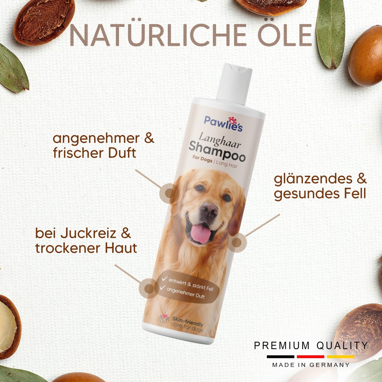 Pawlie's Hundeshampoo für Langhaar 250ml