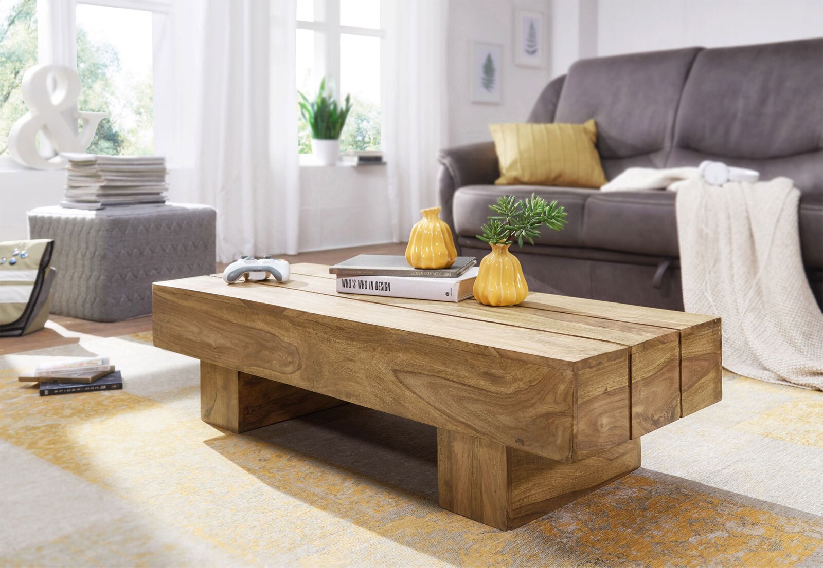 Couchtisch 120 x 45 cm Akazie