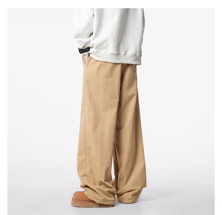 FOEV - Rechte broek met trekkoord in de taille en fleecevoering