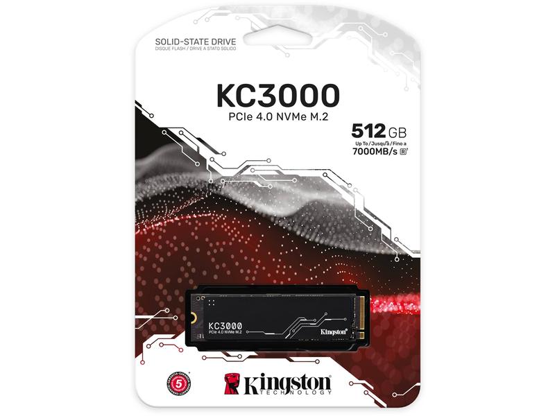 Kingston SSD KC3000 M.2 2280 NVMe 512 GB M.2 2280-Solid State Drive mit 512 GB