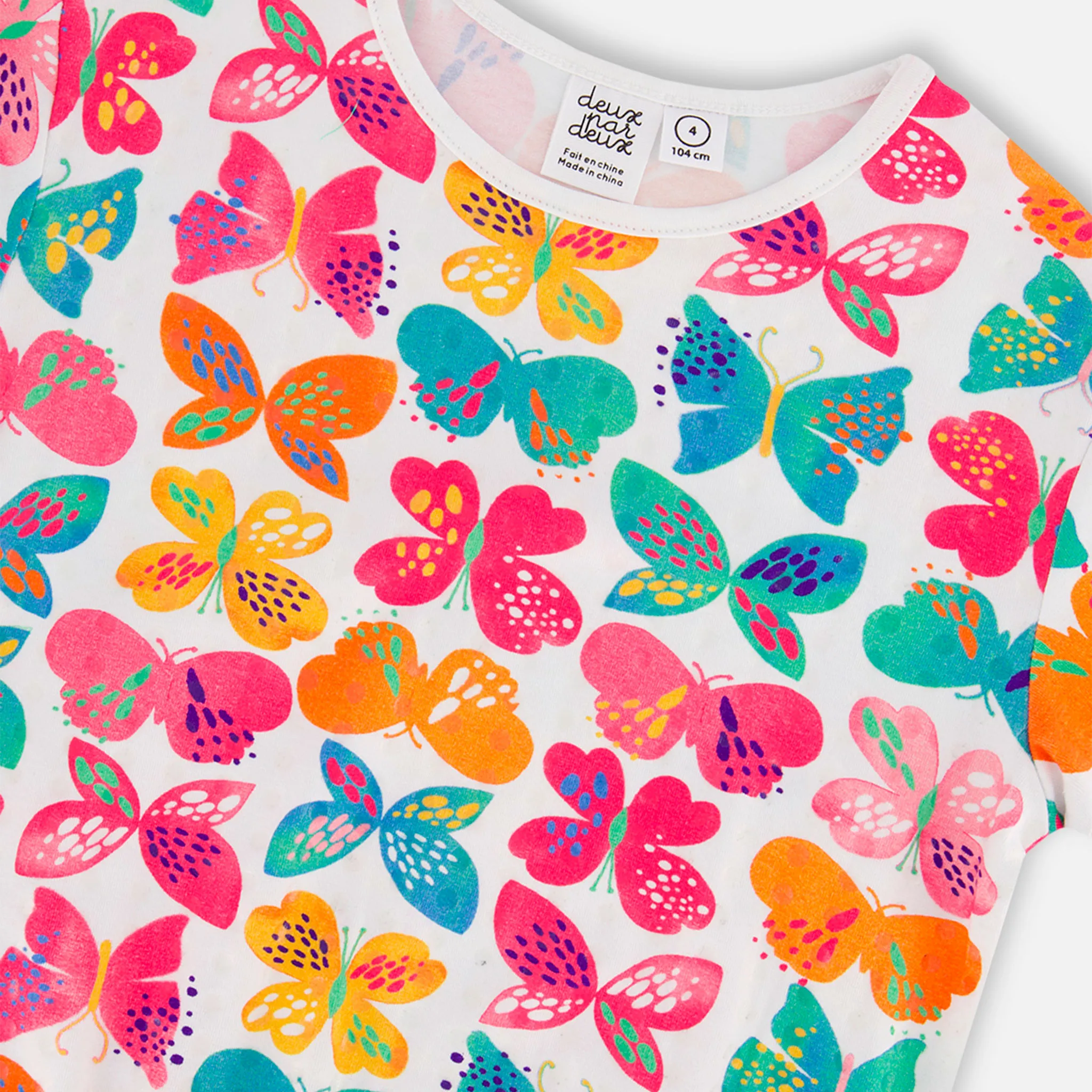 Deux par Deux T-shirt Imprimé Papillon 3-6ans