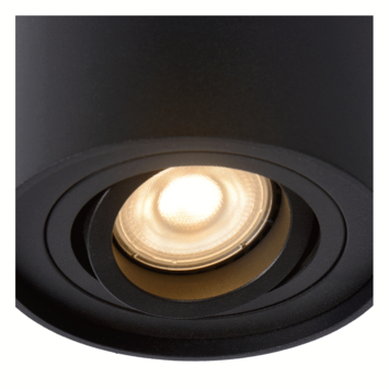 Lucide opbouwspot Tube zwart