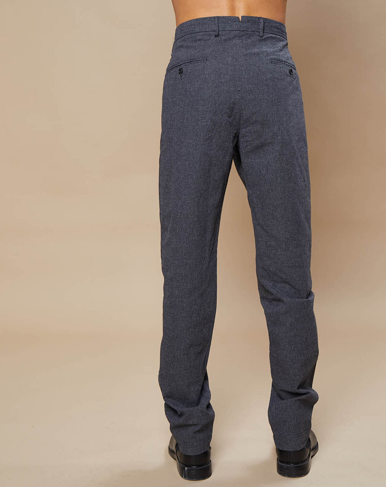 Hartford Pantalon chino Tobby micro motifs gris