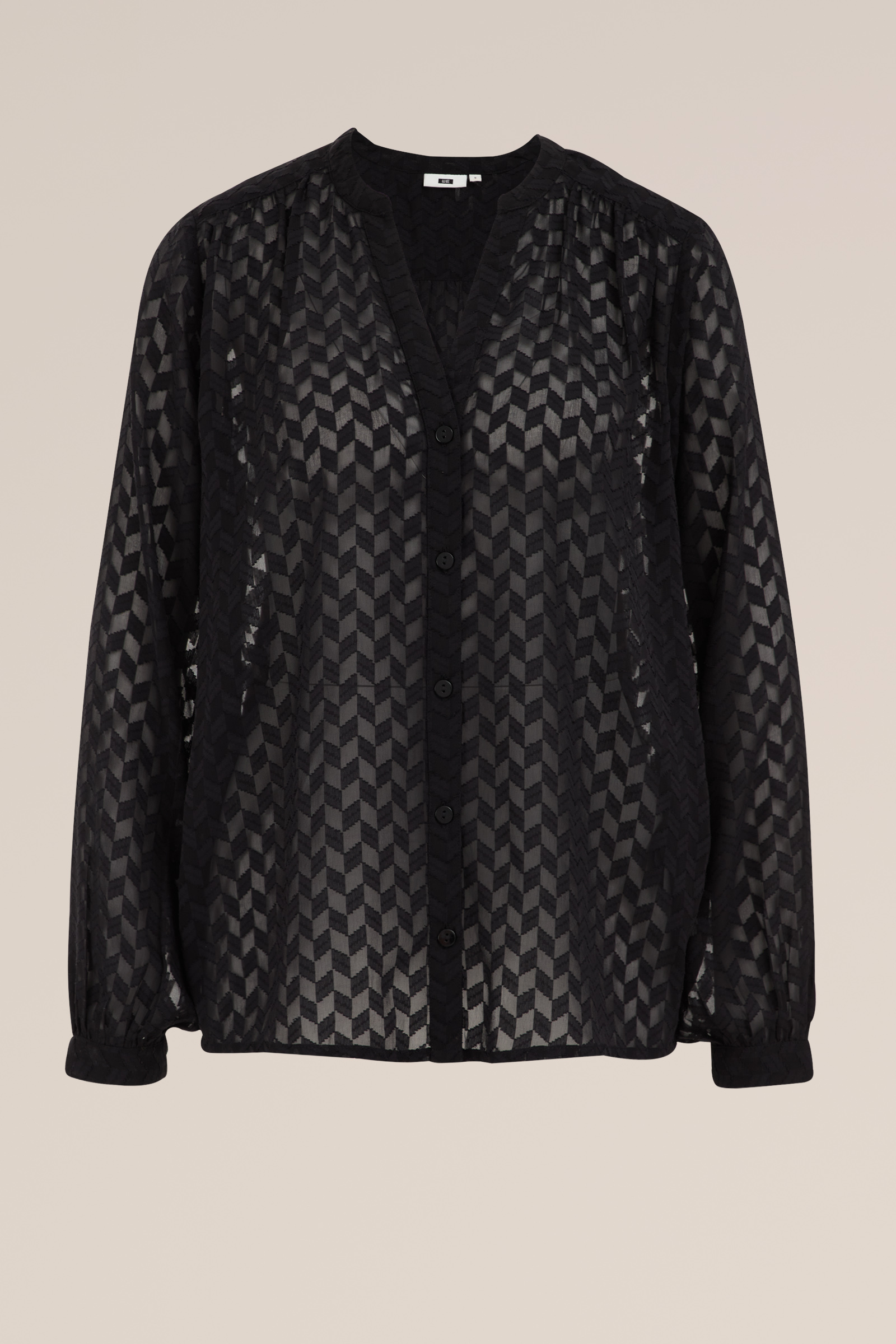 blouse met dessin WE Fashion Zwart