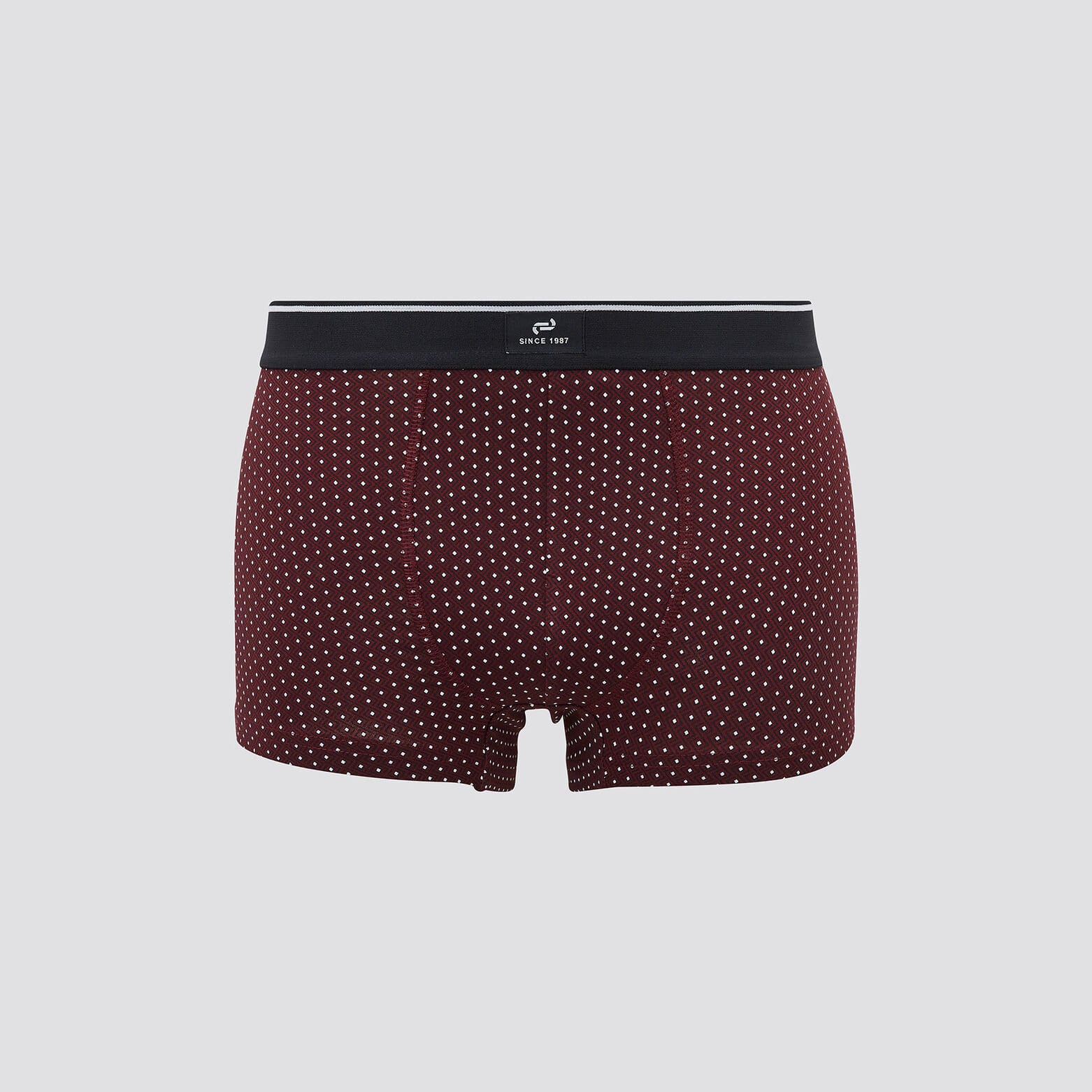 Lot de 3 boxers fantaisie coton issu de l'agri. bi Bordeaux