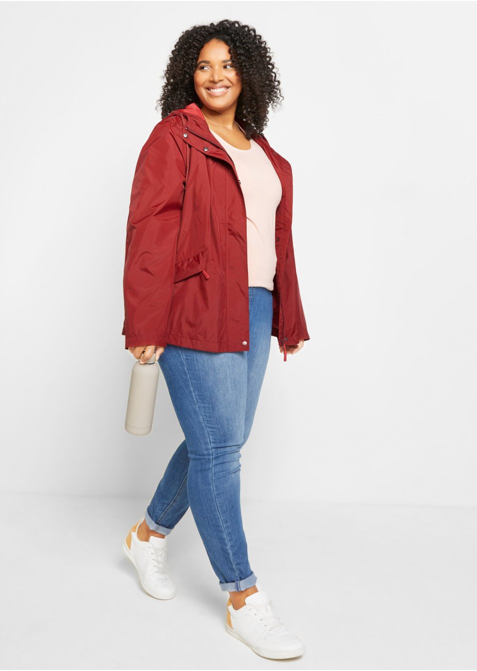 Veste coupe-vent avec polyester recyclé