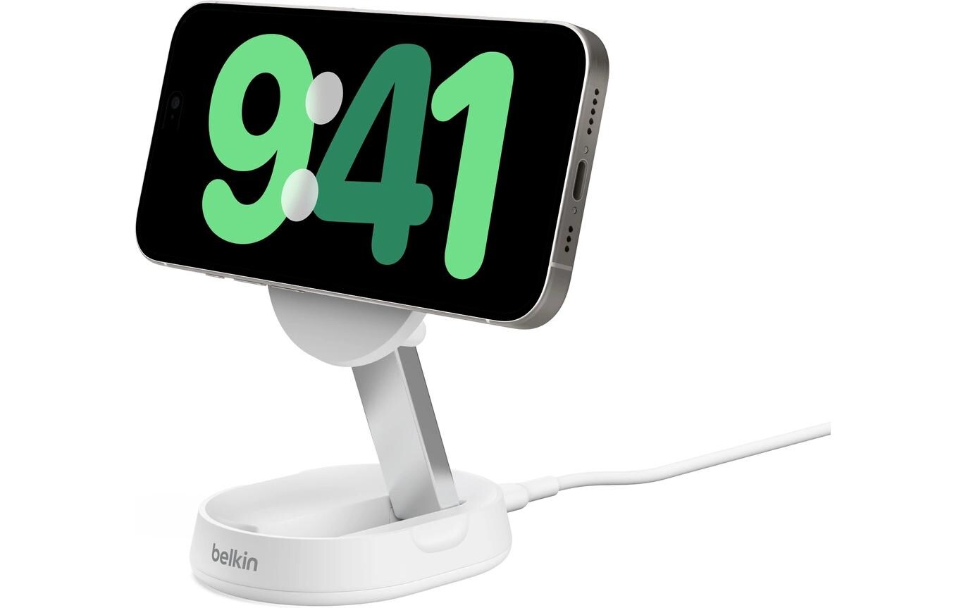 Wireless Charger Boostcharge Pro Qi2 WeissVerstellbare kabellose magnetische Ladestation mit Qi2