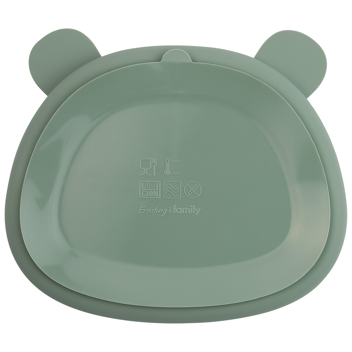 Topomini Pure Collection Silikon-Teller mit Saugfuß salbei