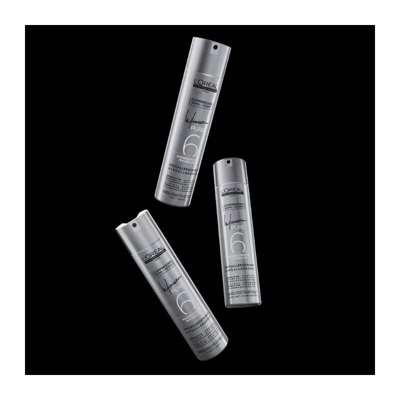 Laque fixation forte Infinium Pure Strong L'Oréal Professionnel 300ML compressés 500ML