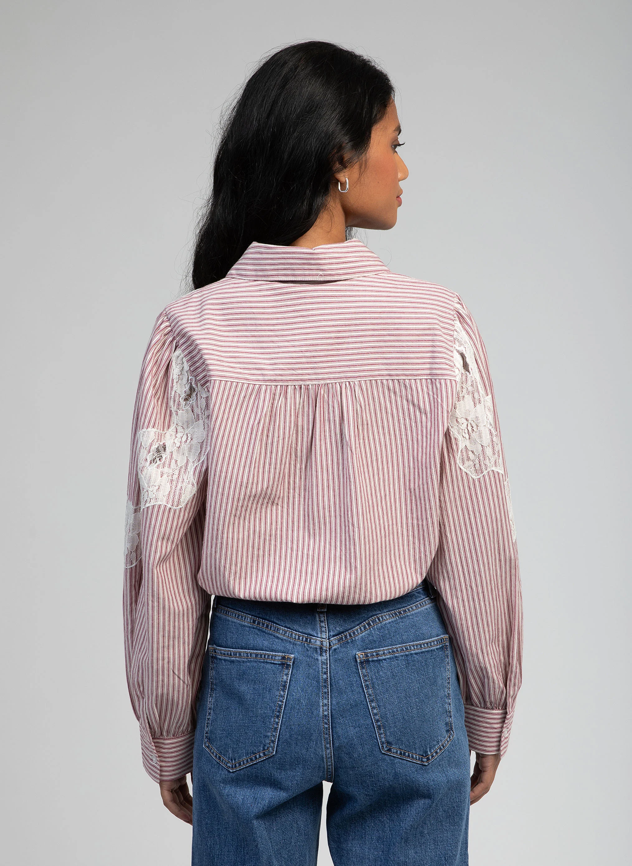 SAIDE - Chemise à dentelle en coton |