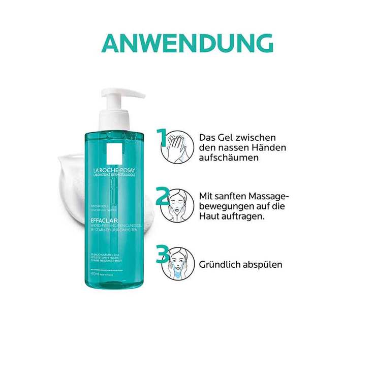 La Roche Posay Effaclar Mikro-Peeling Reinigungsgel, 400 ml