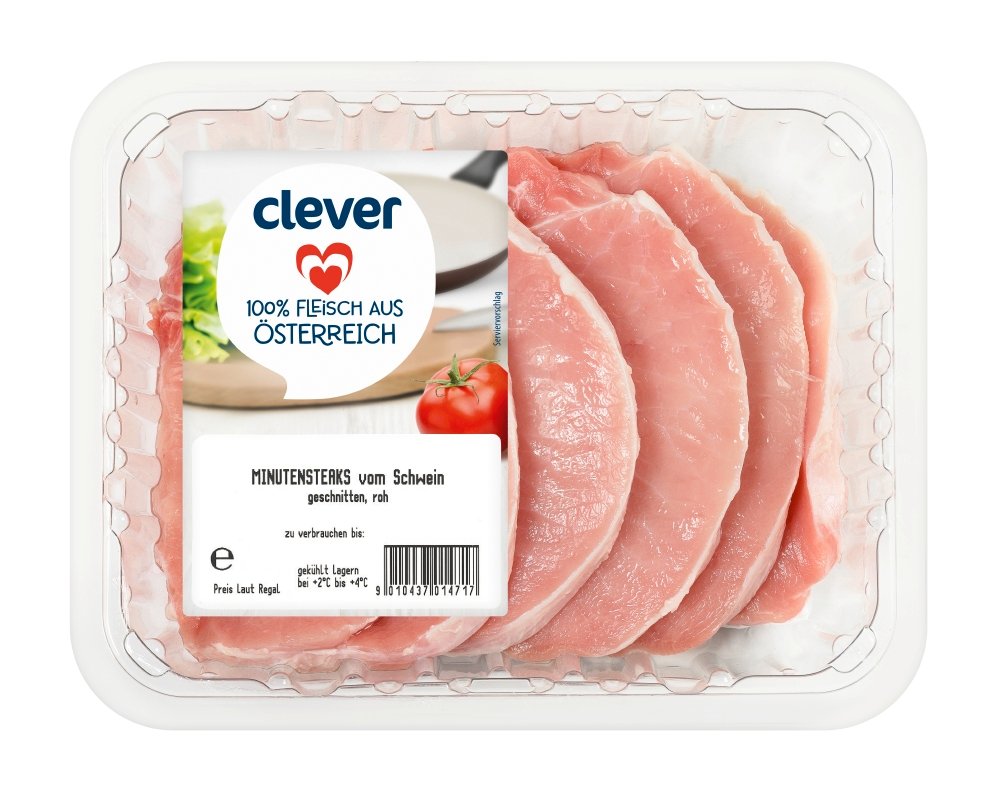 Clever Schweine-Minutensteaks 6 Stk.