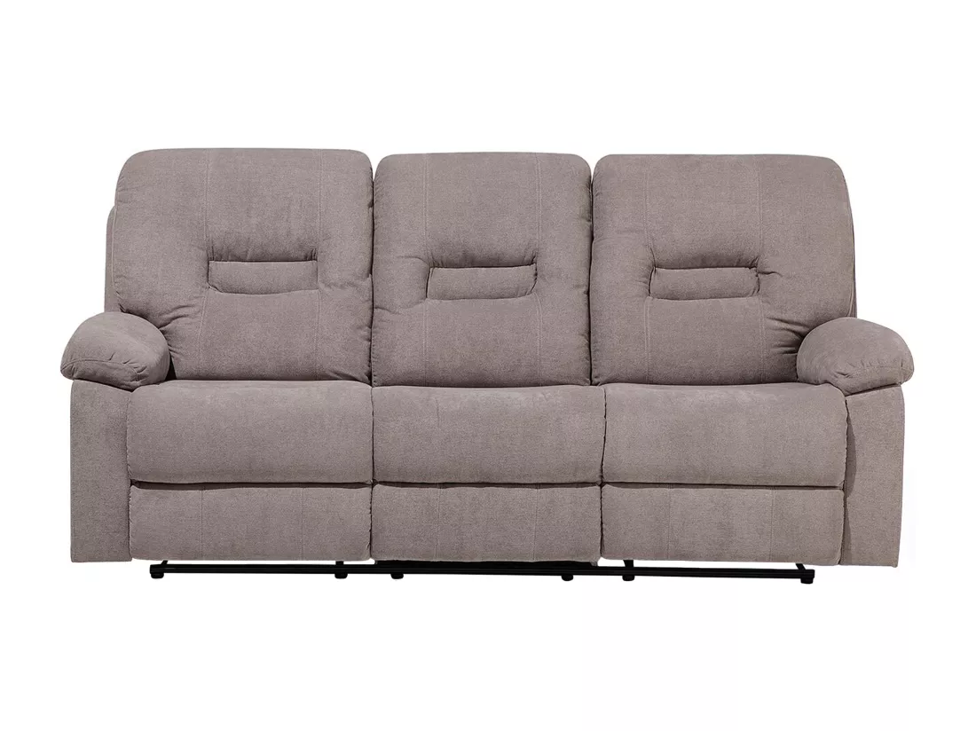 Ensemble canapés et fauteuil en tissu beige 6 places BERGEN