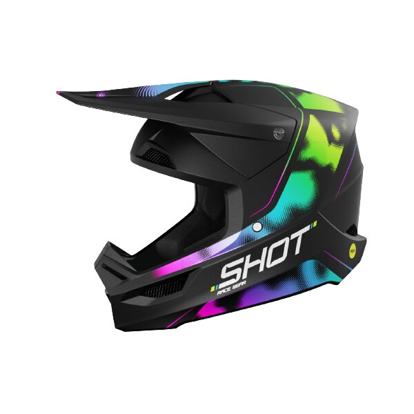 Shot - Casque Race Nitro Noir / Vert / Violet / Mat