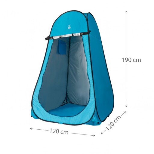 Tenda de campismo Aktive com piso, 120x120x190 cm, azul.