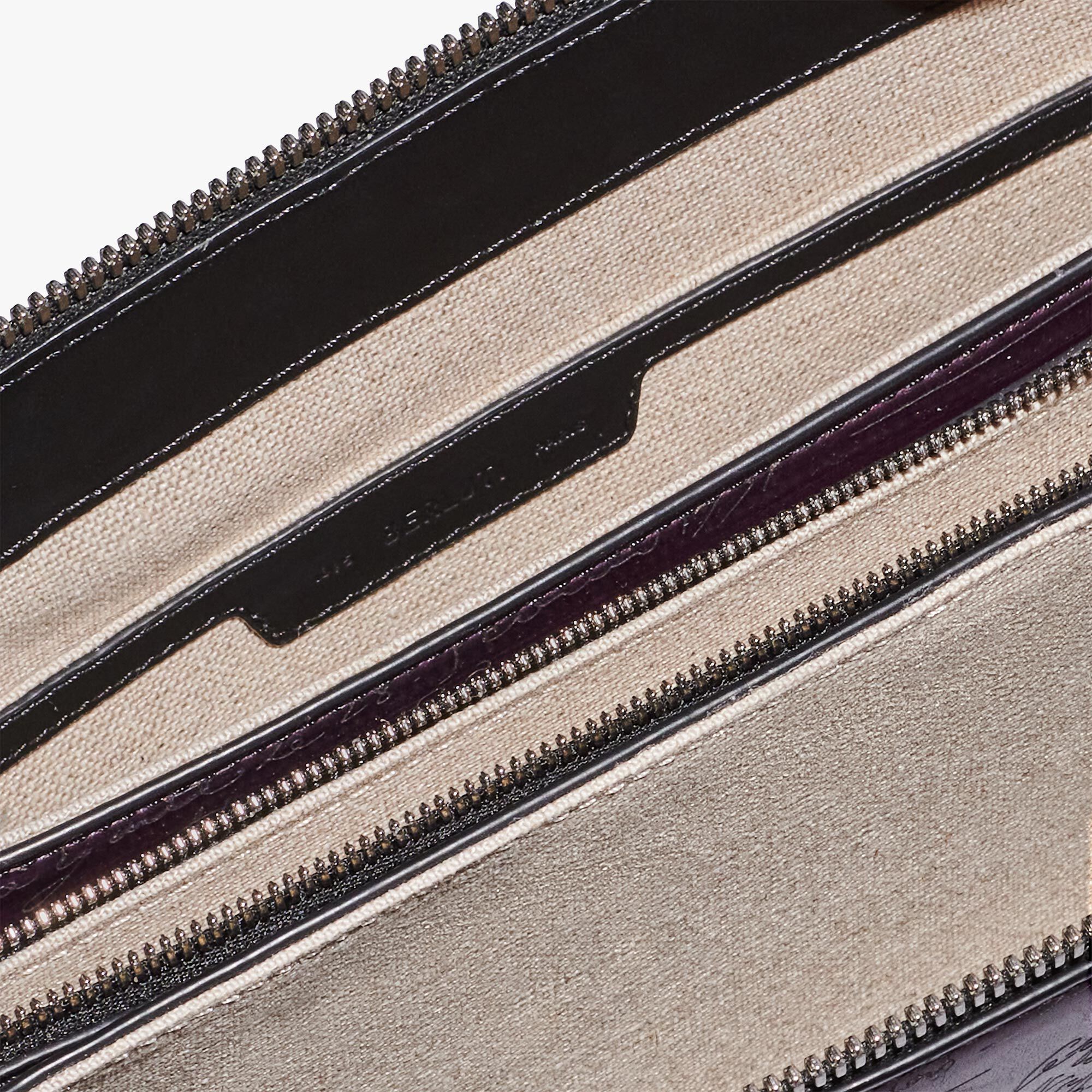 Pochette Zippee Tersio En Cuir Scritto
