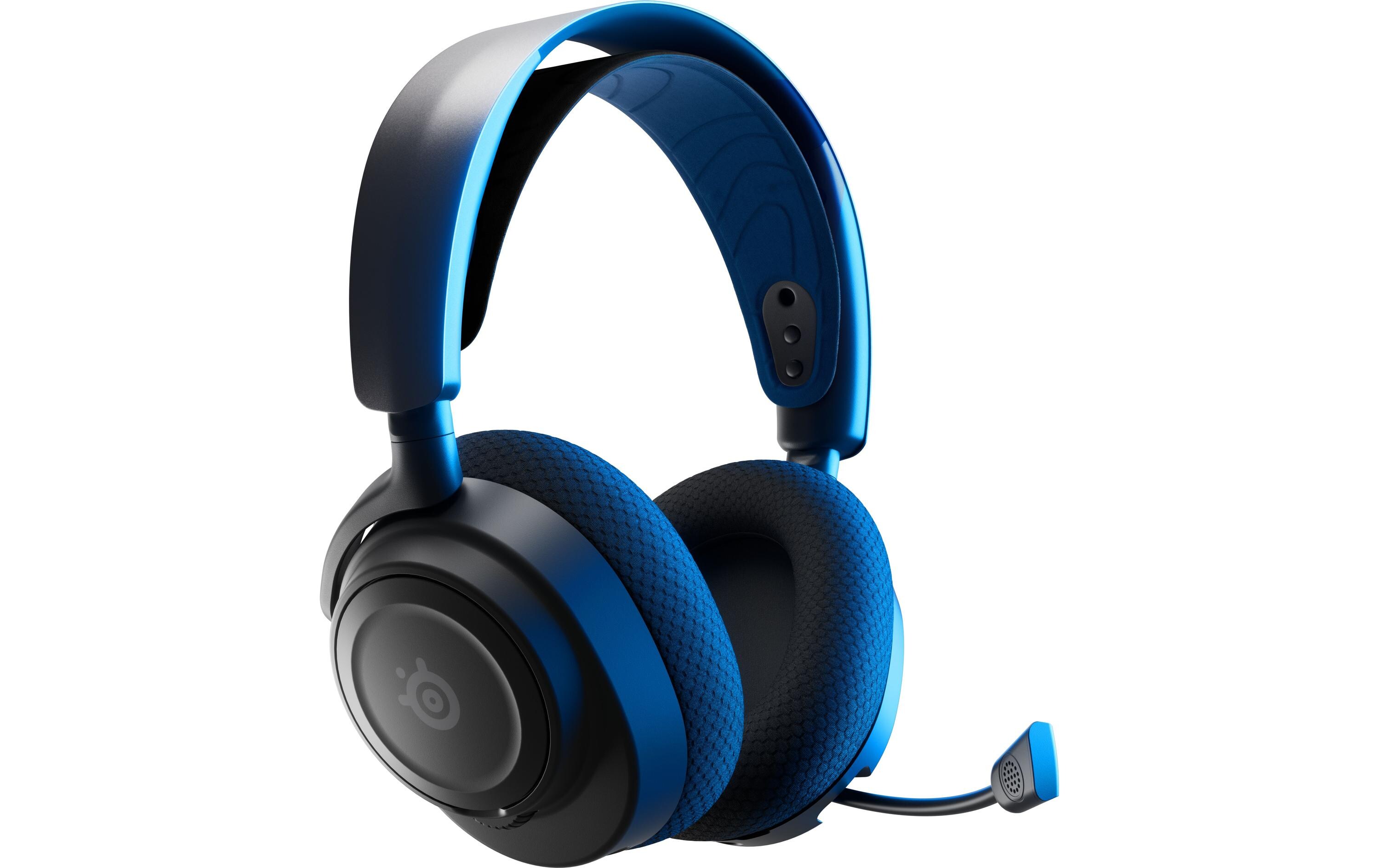 Headset Arctis Nova 7P Blau/Schwarz<br>Kabelloses Gaming-Headset mit Surround-Sound