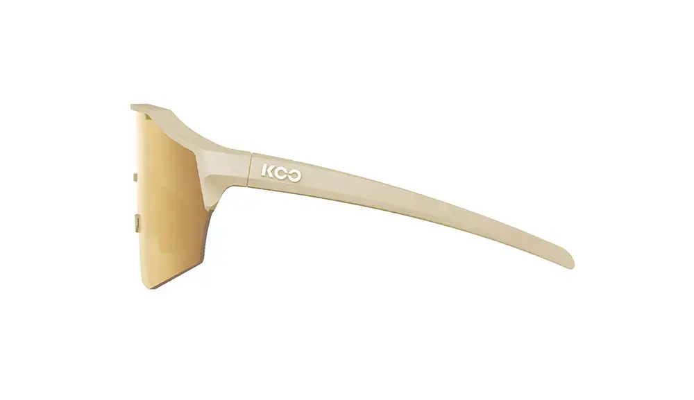 KOO ALIBI Sport Zonnebril Mat Bruin met Gold Mirror Lens