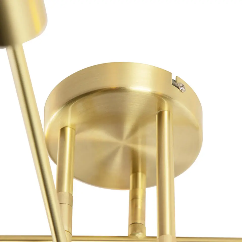 Qazqa plafondlampen sydney goudkleurig e27