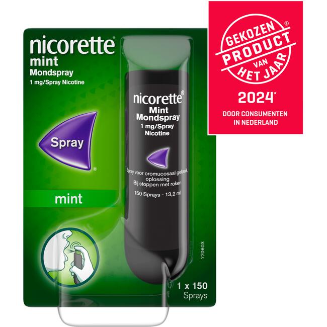 Nicorette® Mondspray – bij stoppen met roken – 13,2 ml, 1 mg nicotinez