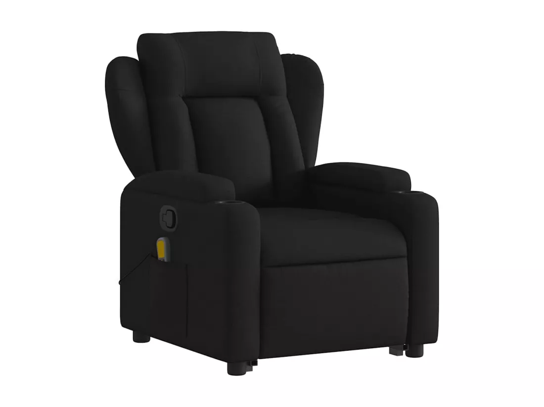 Fauteuil massant inclinable Noir Tissu