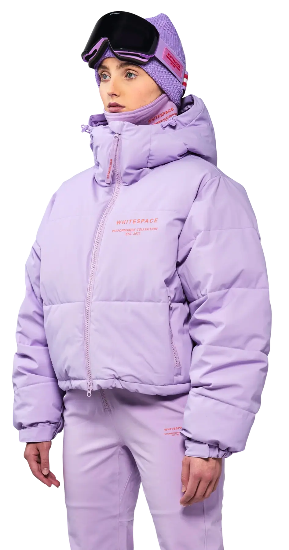 Whitespace Cropped Puffer Womens Jakke | SkatePro